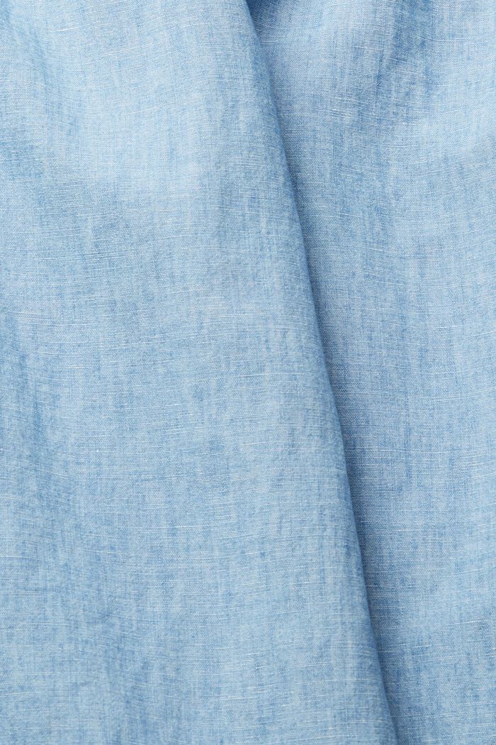 Con lino: culotte effetto denim, BLUE LIGHT WASHED, detail image number 6