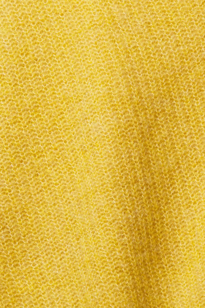 Con alpaca: Cardigan in maglia, DUSTY YELLOW, detail image number 1