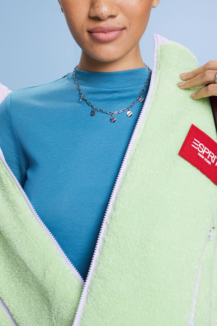 Top a maniche lunghe in jersey di cotone, BLUE, detail image number 2