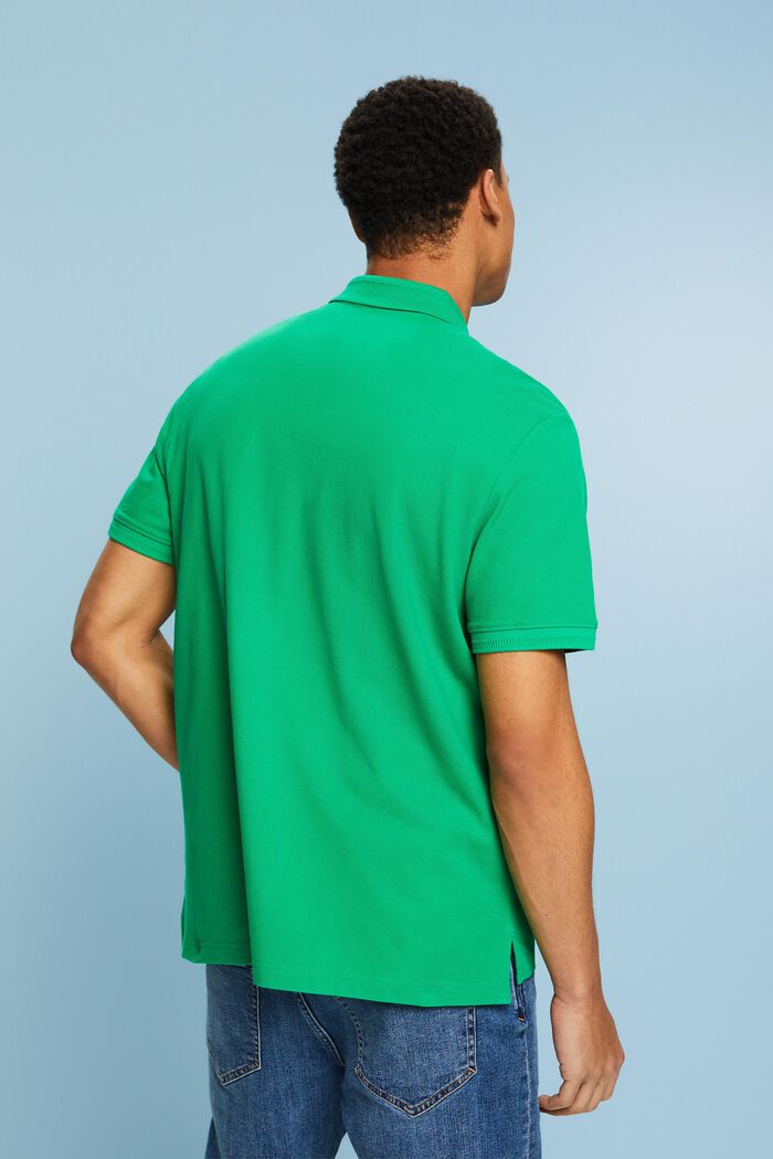 Polo in cotone piqué, GREEN, detail image number 2