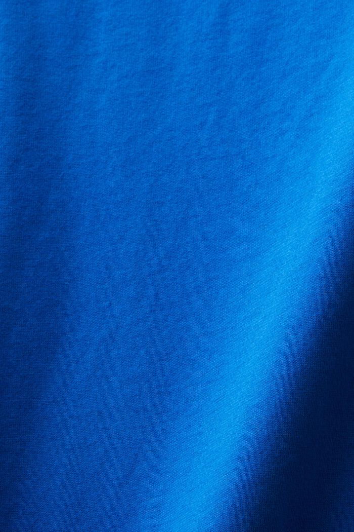 Maglia girocollo a maniche lunghe slim, BRIGHT BLUE, detail image number 5