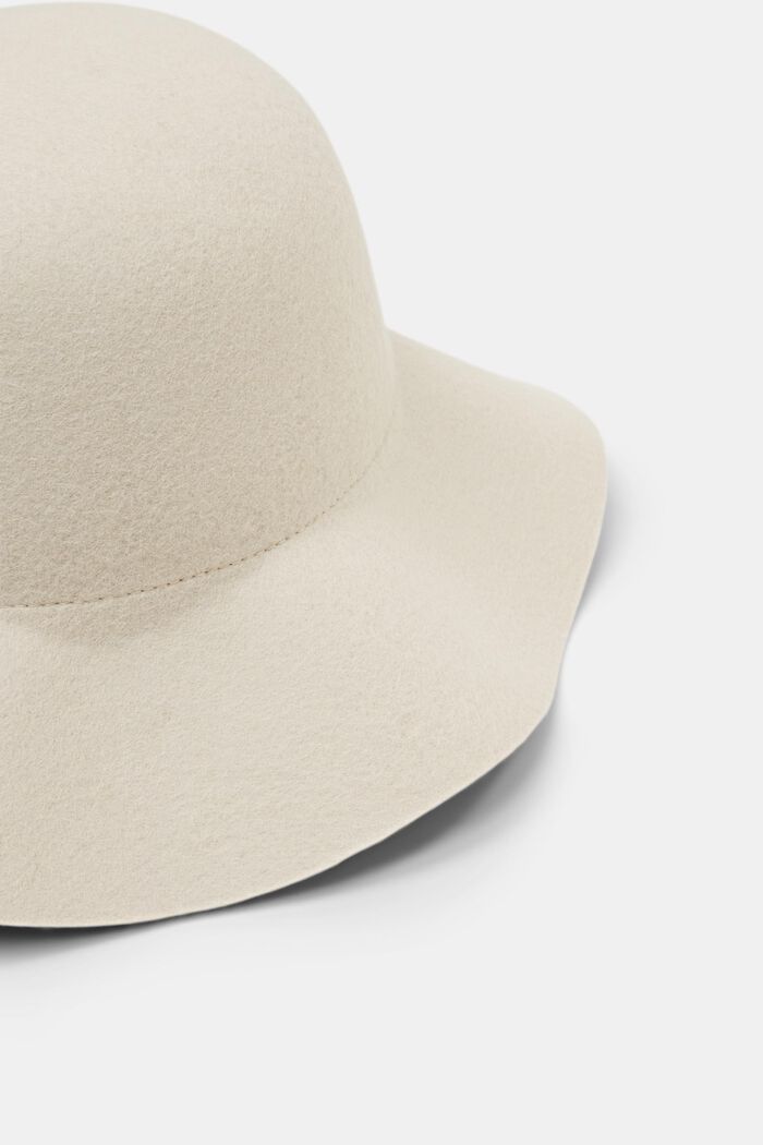 Cappello in feltro di lana, OFF WHITE, detail image number 1