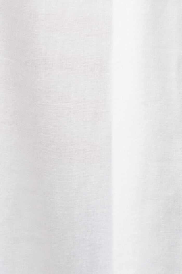 T-shirt a girocollo con logo, WHITE, detail image number 5
