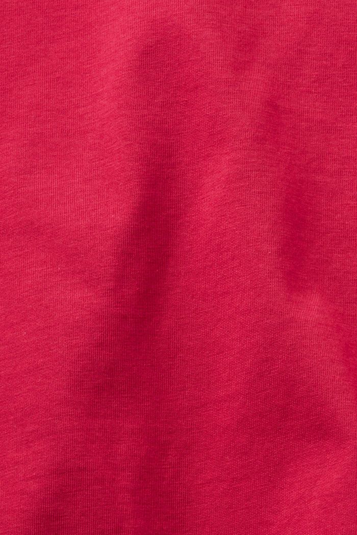 T-shirt di cotone smanicata con scollo a V, DARK PINK, detail image number 5