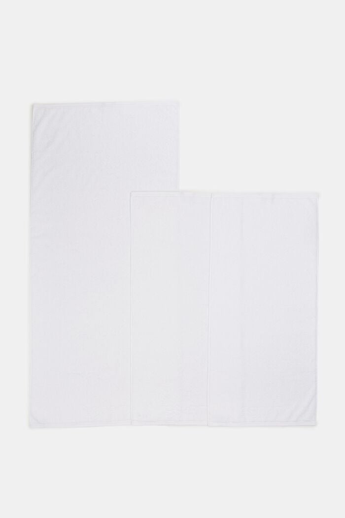 Con TENCEL™: set di 3 asciugamani in spugna, WHITE, detail image number 3