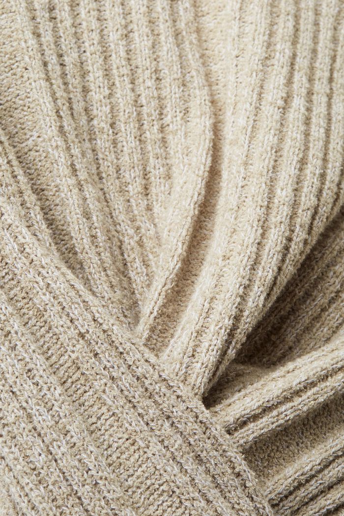 Cardigan in cotone a coste, DUSTY GREEN, detail image number 5