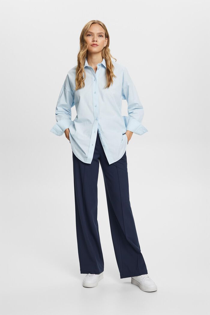 Camicia blusata oversize, PASTEL BLUE, detail image number 4