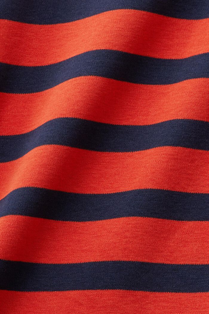 T-shirt girocollo a righe, BRIGHT ORANGE, detail image number 4