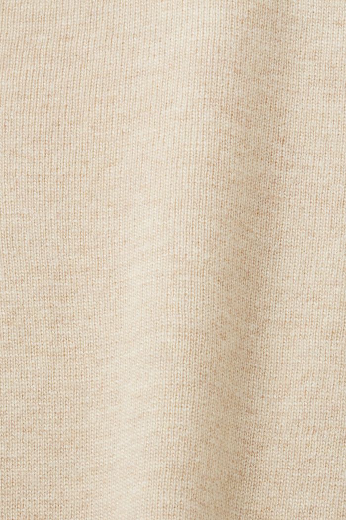 Con cashmere: pullover a maniche corte, CREAM BEIGE, detail image number 4