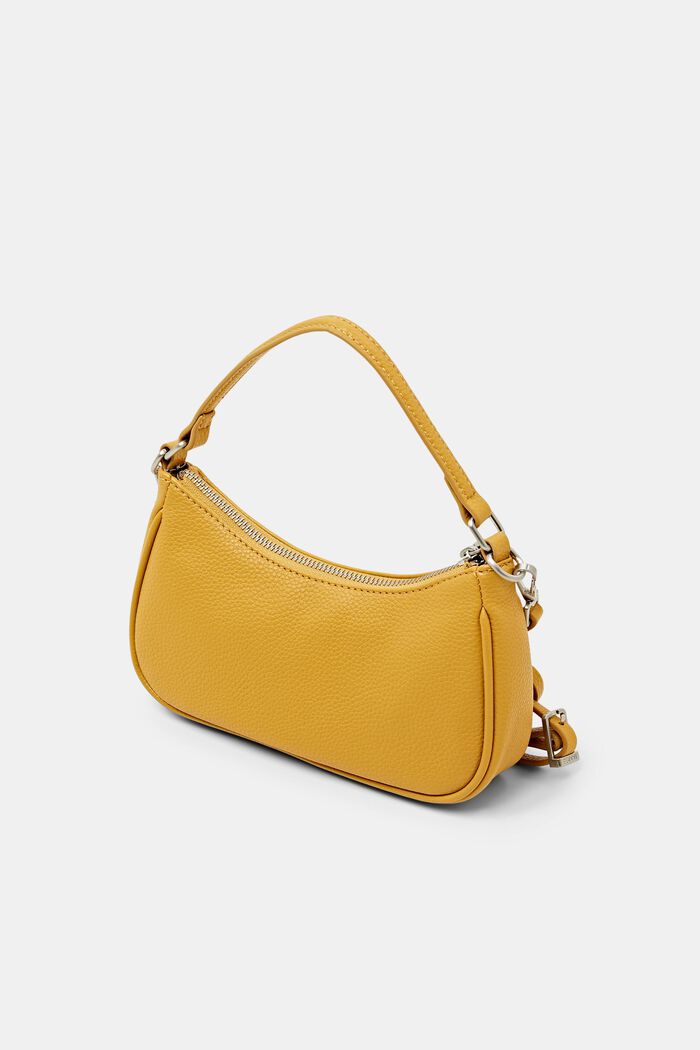 Borsa mini a tracolla in similpelle, AMBER YELLOW, detail image number 2