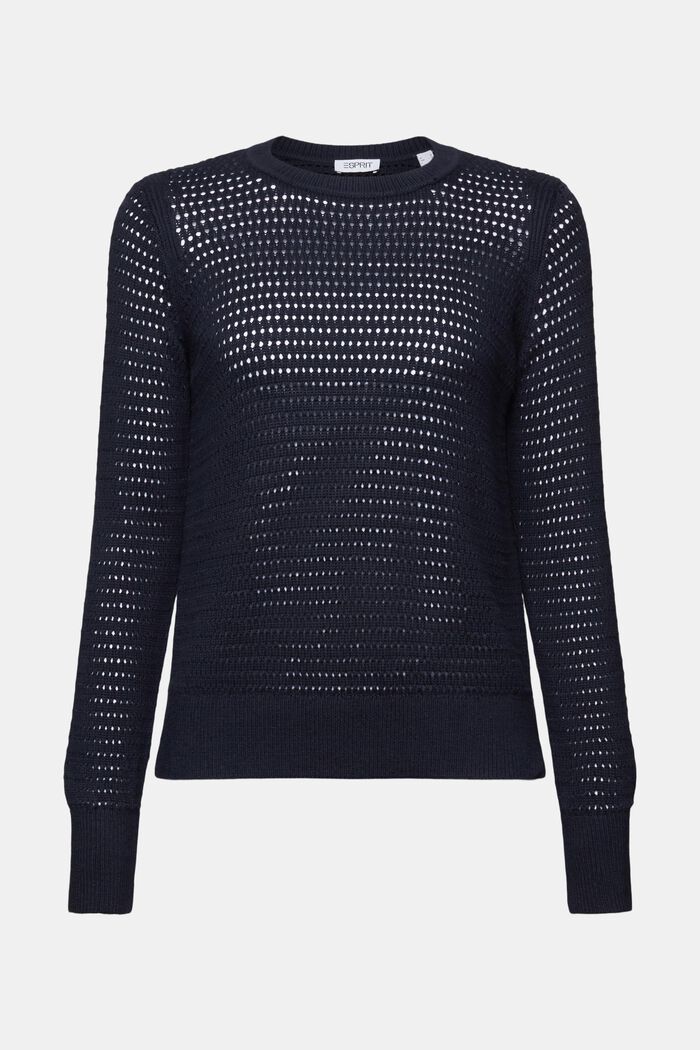 Pullover in mesh, NAVY, detail image number 6