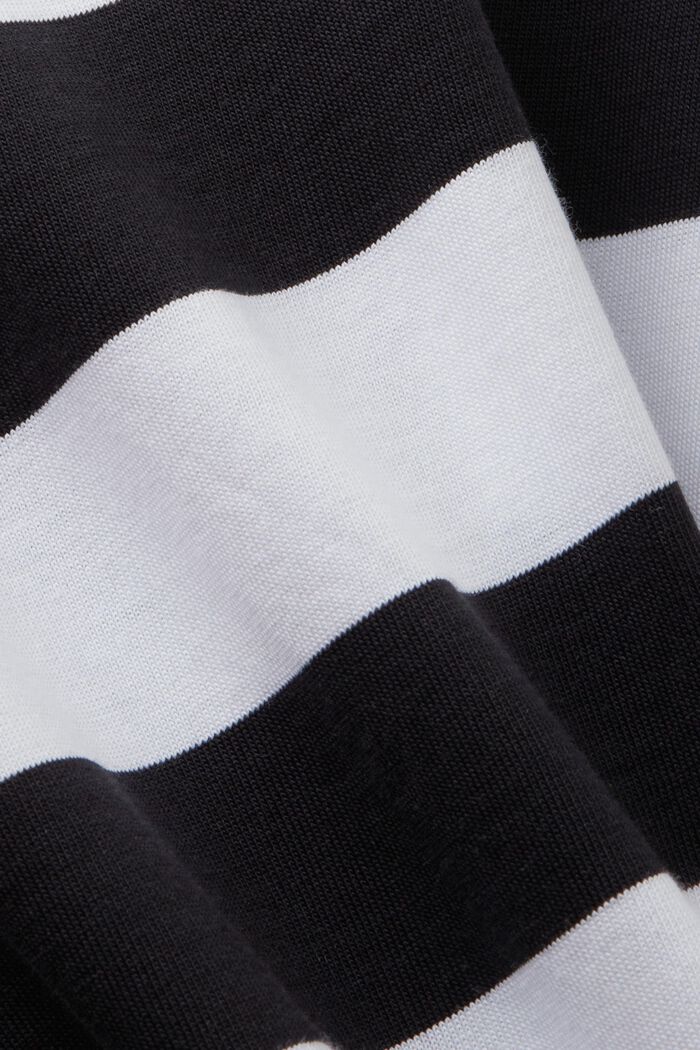 Top in jersey di cotone a righe, BLACK, detail image number 5