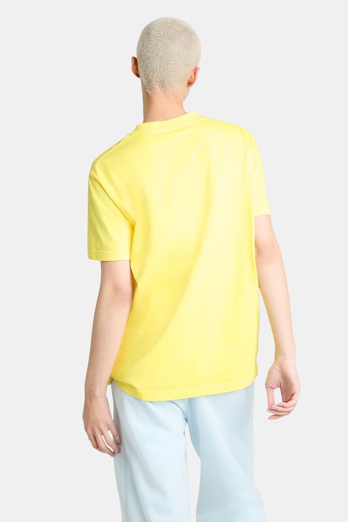 T-shirt unisex in jersey di cotone con logo, LIME YELLOW, detail image number 3