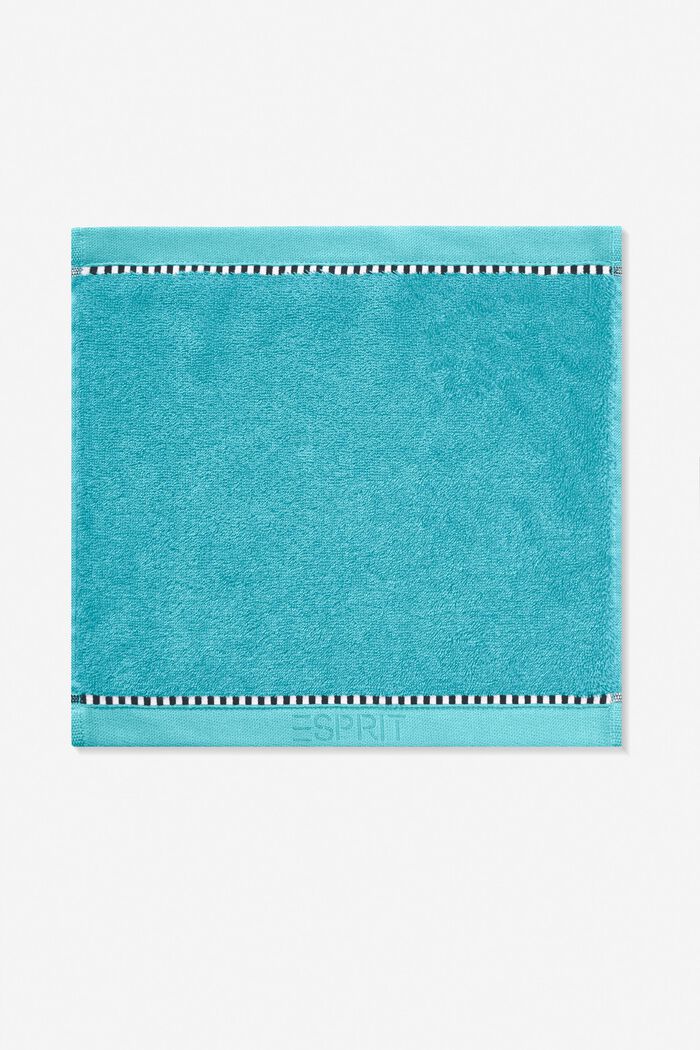 Con TENCEL™: set di asciugamani in spugna, TURQUOISE, detail image number 5