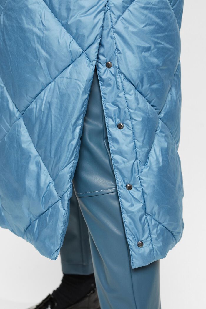 Cappotto lungo con trapuntatura a rombi, BLUE LAVENDER, detail image number 0