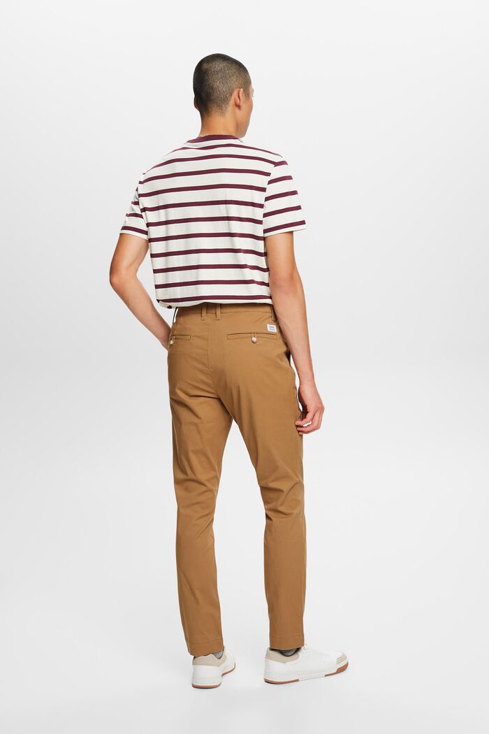 Chino slim fit in twill di cotone, CAMEL, detail image number 3