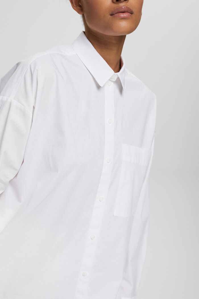 Camicia blusata oversize, WHITE, detail image number 2
