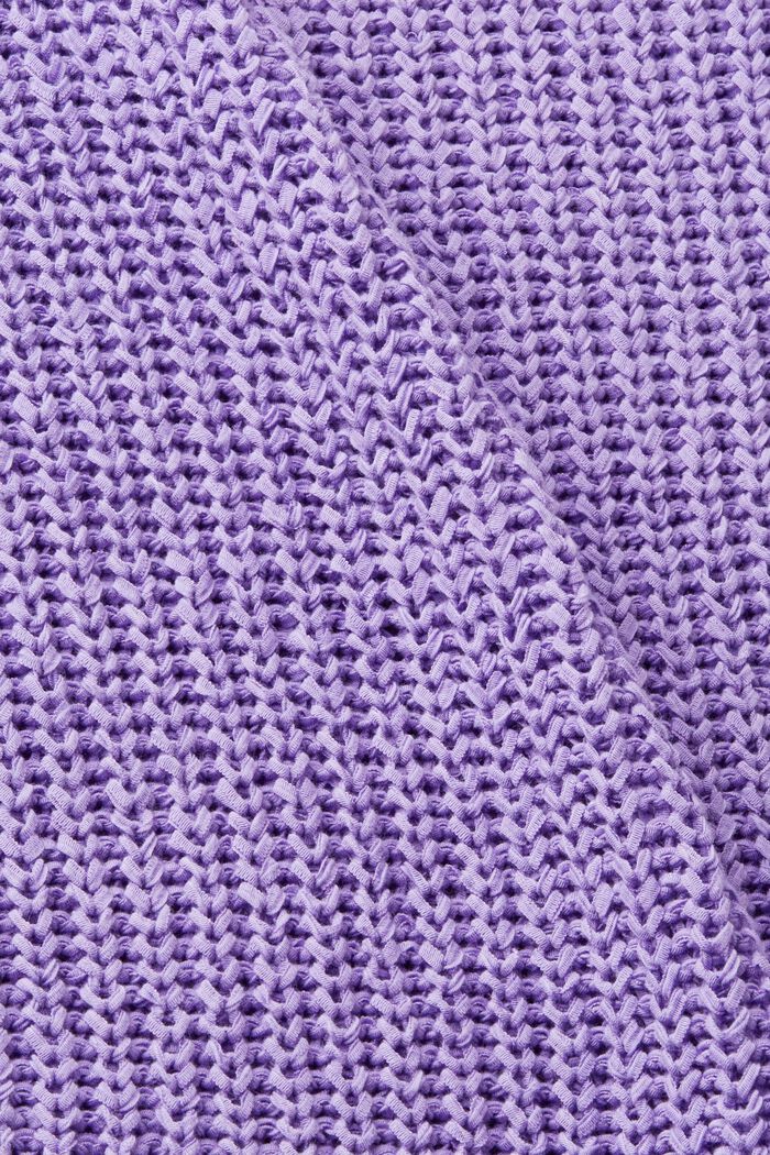 Pullover in maglia traforata, PURPLE, detail image number 4