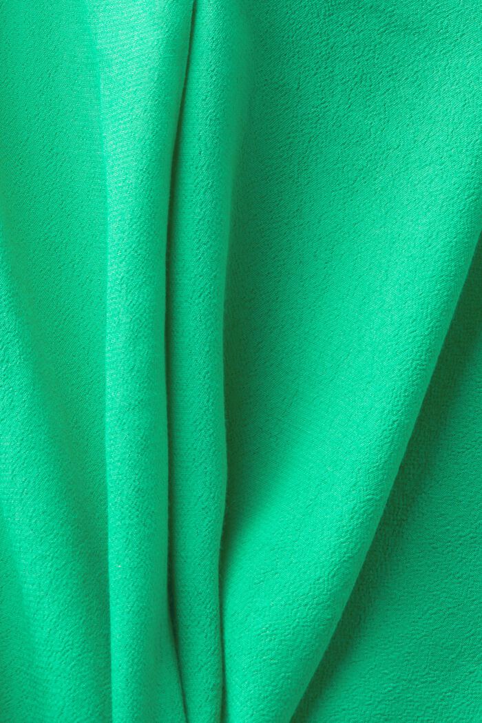 Blusa in crêpe con scollo a V, GREEN, detail image number 4