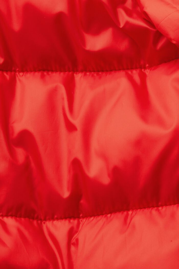 Riciclato: cappotto in piumino con cappuccio, RED, detail image number 4