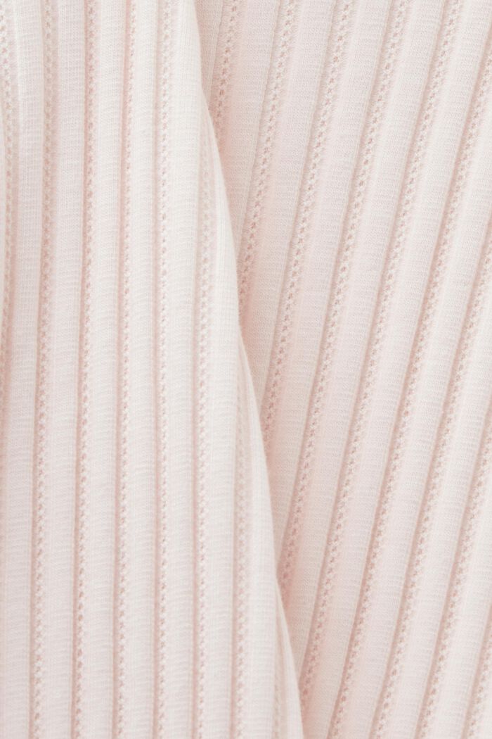 Top con scollo rifinito pointelle, LIGHT PINK, detail image number 5