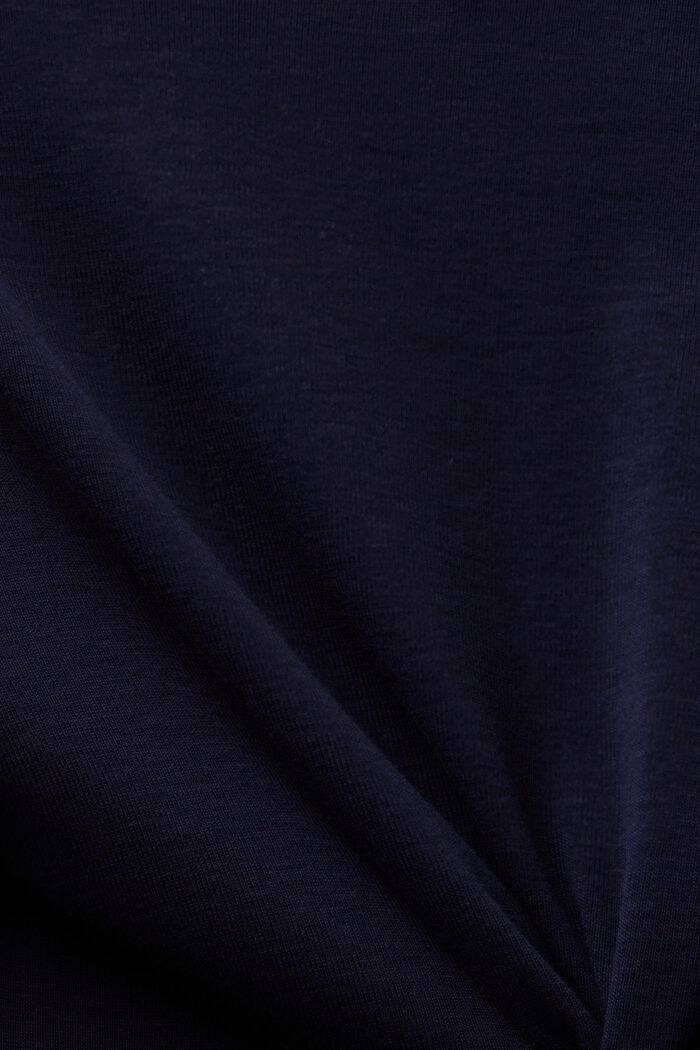 T-shirt in cotone con scollo a V, NAVY, detail image number 4
