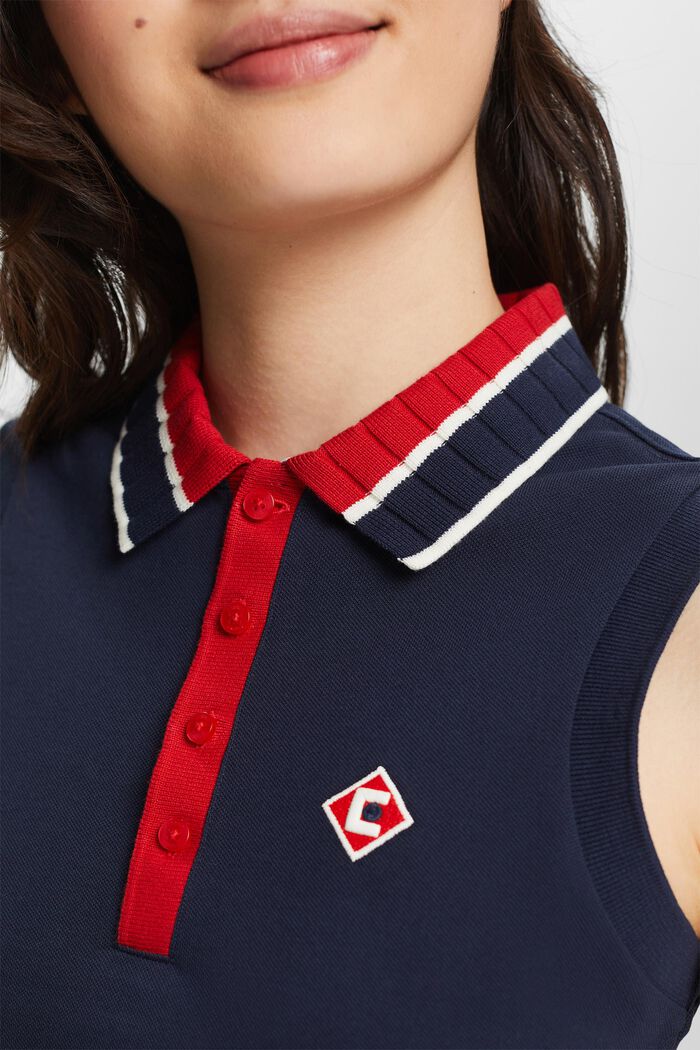 Canotta stile polo, NAVY, detail image number 3