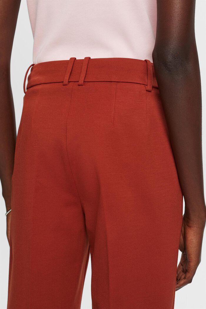Pantaloni in jersey Punto cropped, RUST BROWN, detail image number 4