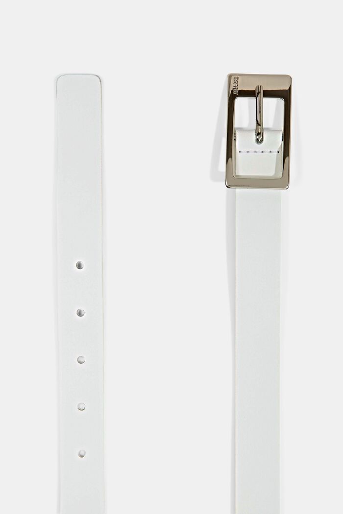 Cintura in pelle di vacchetta, WHITE, detail image number 1