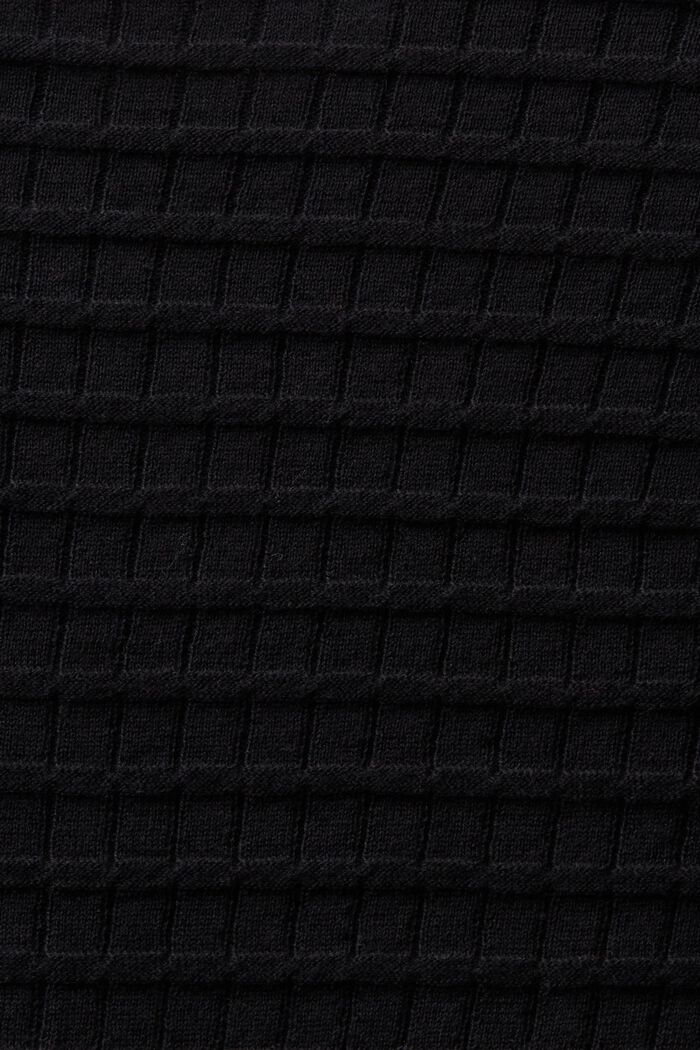 Pullover a maglia strutturata, BLACK, detail image number 5