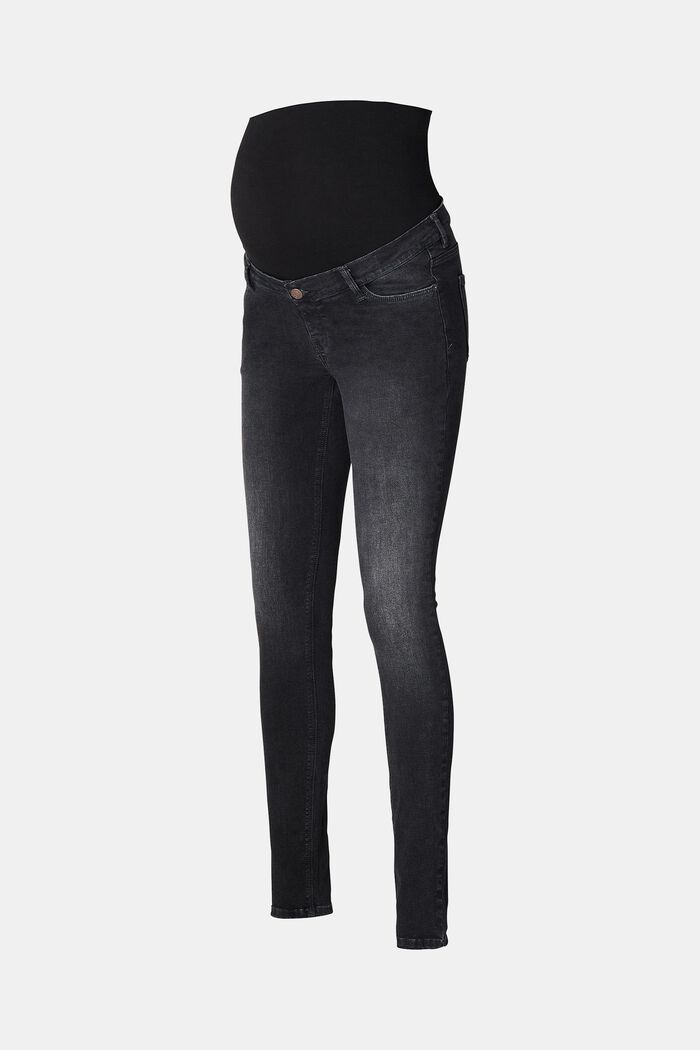 Jeans elasticizzati con fascia premaman, GREY DENIM, detail image number 5