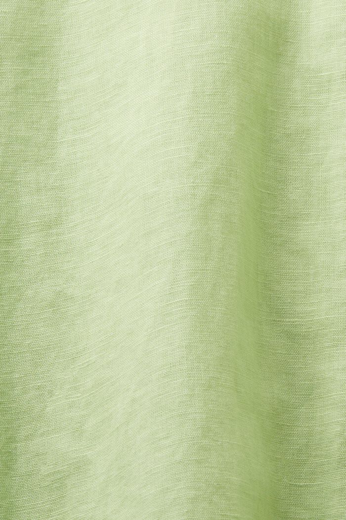 Camicia in lino e cotone, LIGHT GREEN, detail image number 4