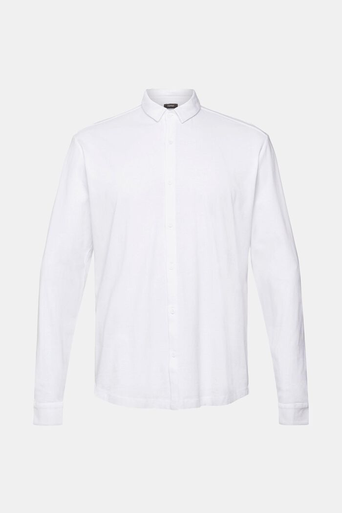 Camicia in jersey, 100% cotone, WHITE, detail image number 5