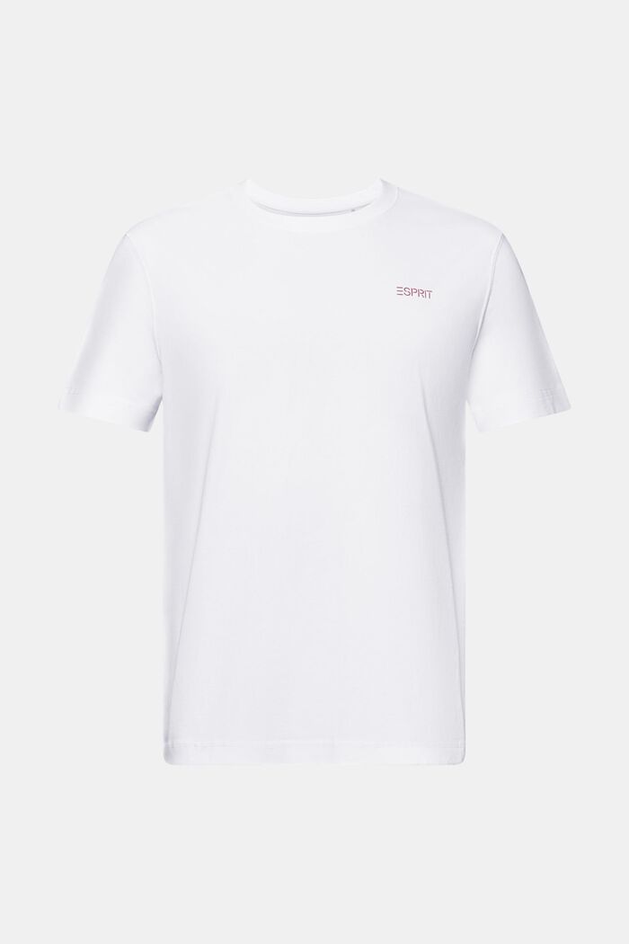 T-shirt in cotone con logo, WHITE, detail image number 7