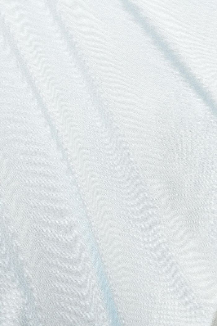Maglia a maniche lunghe in jersey con collo a cascata, PASTEL BLUE, detail image number 5
