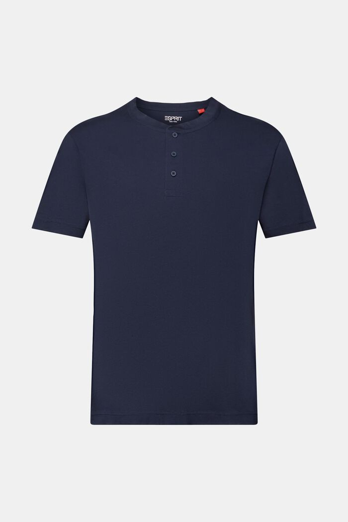 T-shirt henley, 100% cotone, NAVY, detail image number 5