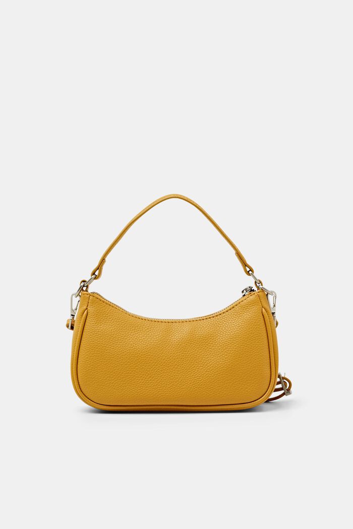 Borsa mini a tracolla in similpelle, AMBER YELLOW, detail image number 0