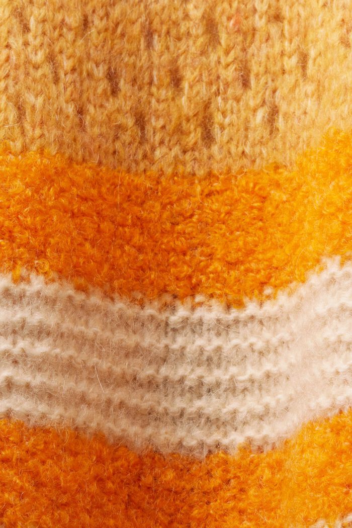Cardigan lungo in misto lana con cintura, GOLDEN ORANGE, detail image number 4