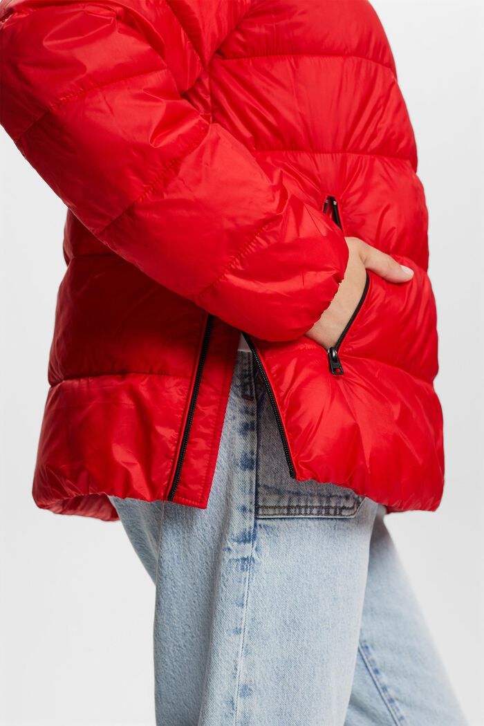 Riciclato: giacca in piumino con cappuccio, RED, detail image number 2