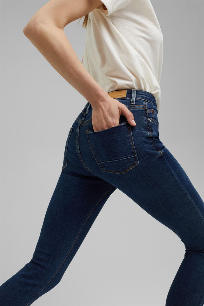 Jeans slavati con cotone biologico, BLUE MEDIUM WASHED, overview