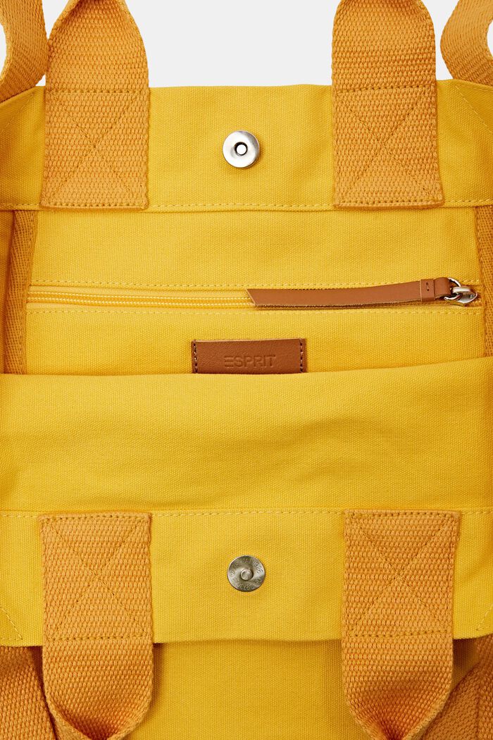 Tote bag in tela di cotone con logo, SUNFLOWER YELLOW, detail image number 3