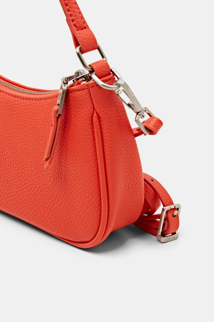 Borsa mini a tracolla in similpelle, BRIGHT ORANGE, detail image number 1