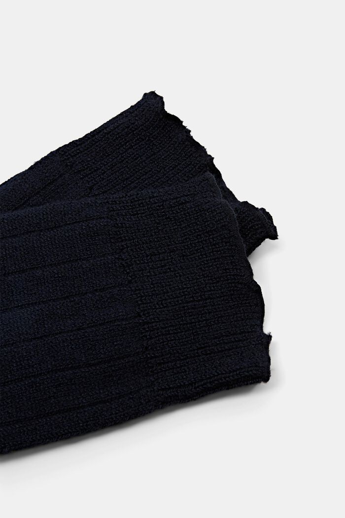 Con lana: scaldamuscoli in maglia a coste, DARK NAVY, detail image number 1