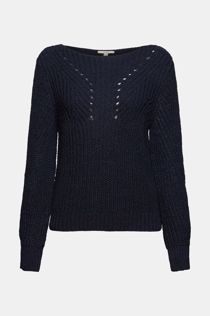 Pullover in misto cotone, NAVY, detail image number 2