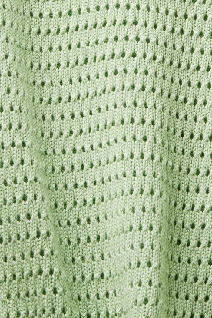 Pullover in mesh a manica corta, LIGHT GREEN, detail image number 5