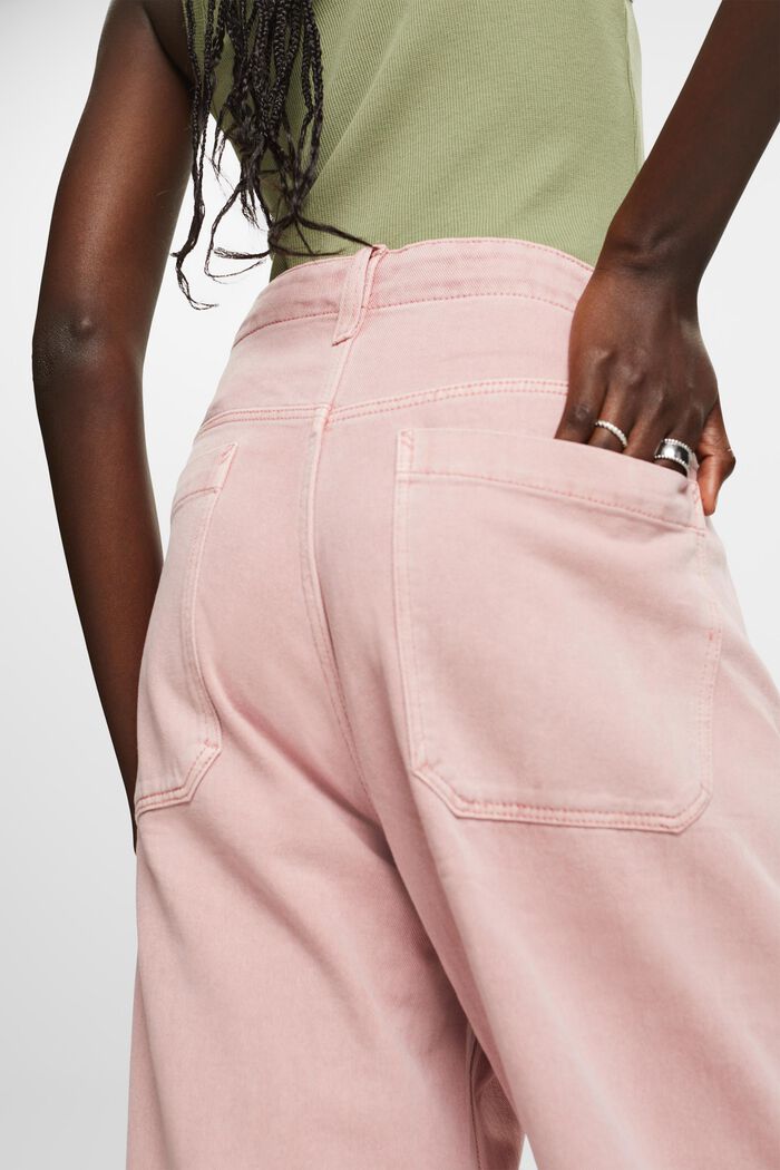 Pantaloni in twill a gamba larga, 100% cotone, OLD PINK, detail image number 4