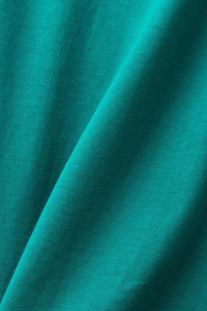 T-shirt in jersey con stampa del logo, EMERALD GREEN, detail image number 5