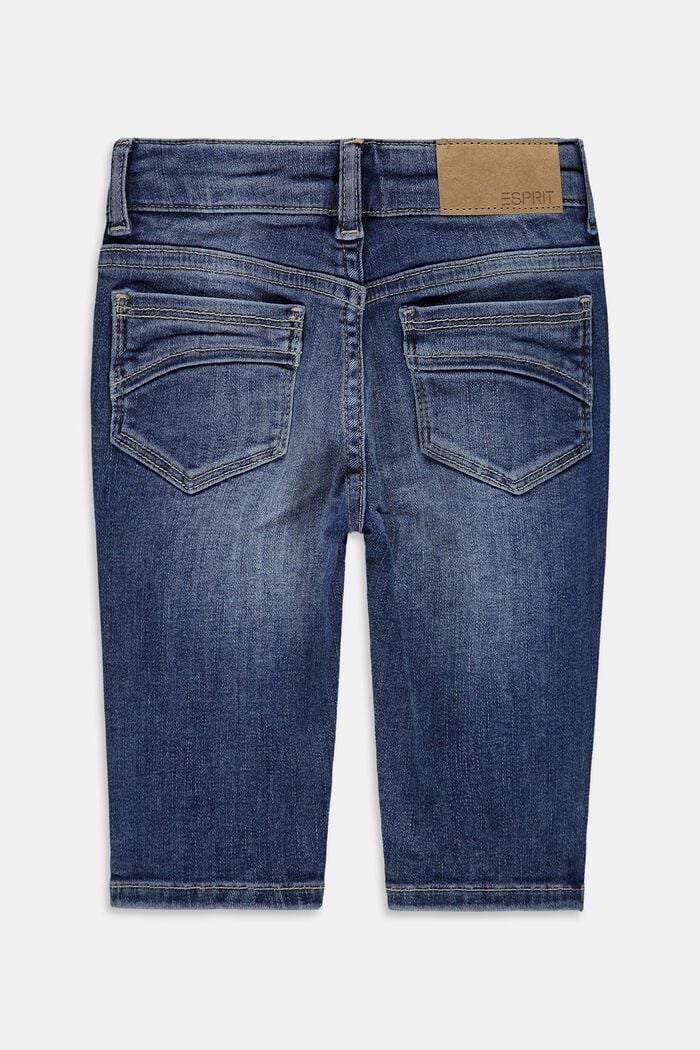 Jeans capri con cintura regolabile, BLUE MEDIUM WASHED, detail image number 1