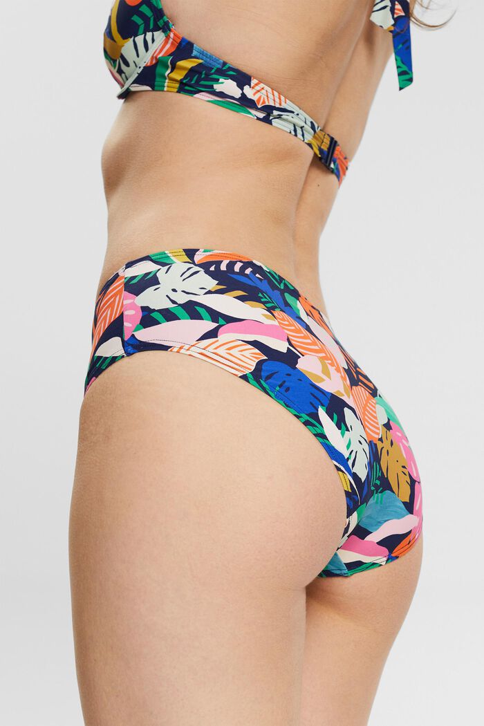 Slip da bikini con fantasia colorata, NAVY, detail image number 1