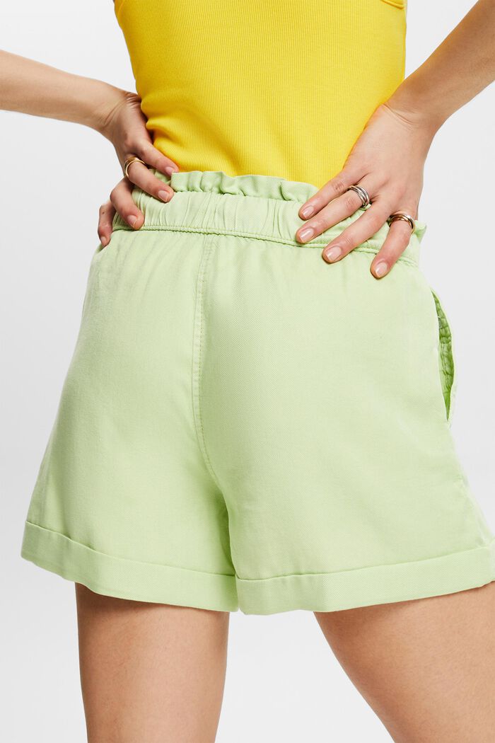 Shorts da infilare in twill, LIGHT GREEN, detail image number 4